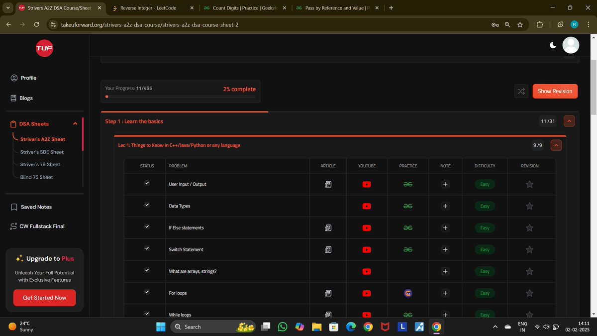 Roshan7065's tweet image. #Day 2/75 
✅ Practice striver a2z dsa sheet 
✅ Prepare dstl 5 units for Tommorow PUE exam🥲
Just one day before exam.
#75daysofcodechallenge