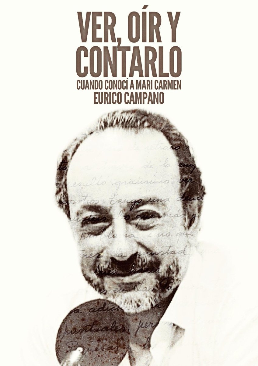 Eurico Campano (@euricocampano) on Twitter photo "Ver, oír y contarlo. Cuando conocí a Mari Carmen".
Un relato en el que uno 30 años de experiencias personales con la evolución de un oficio, el periodístico, que ha caído en barrena hasta su práctica desaparición.
Gracias a Álvaro Romero y a
<a href="/sndeditores/">SND Editores</a> por la confianza. "Ver, oír y contarlo. Cuando conocí a Mari Carmen".
Un relato en el que uno 30 años de experiencias personales con la evolución de un oficio, el periodístico, que ha caído en barrena hasta su práctica desaparición.
Gracias a Álvaro Romero y a
<a href="/sndeditores/">SND Editores</a> por la confianza.