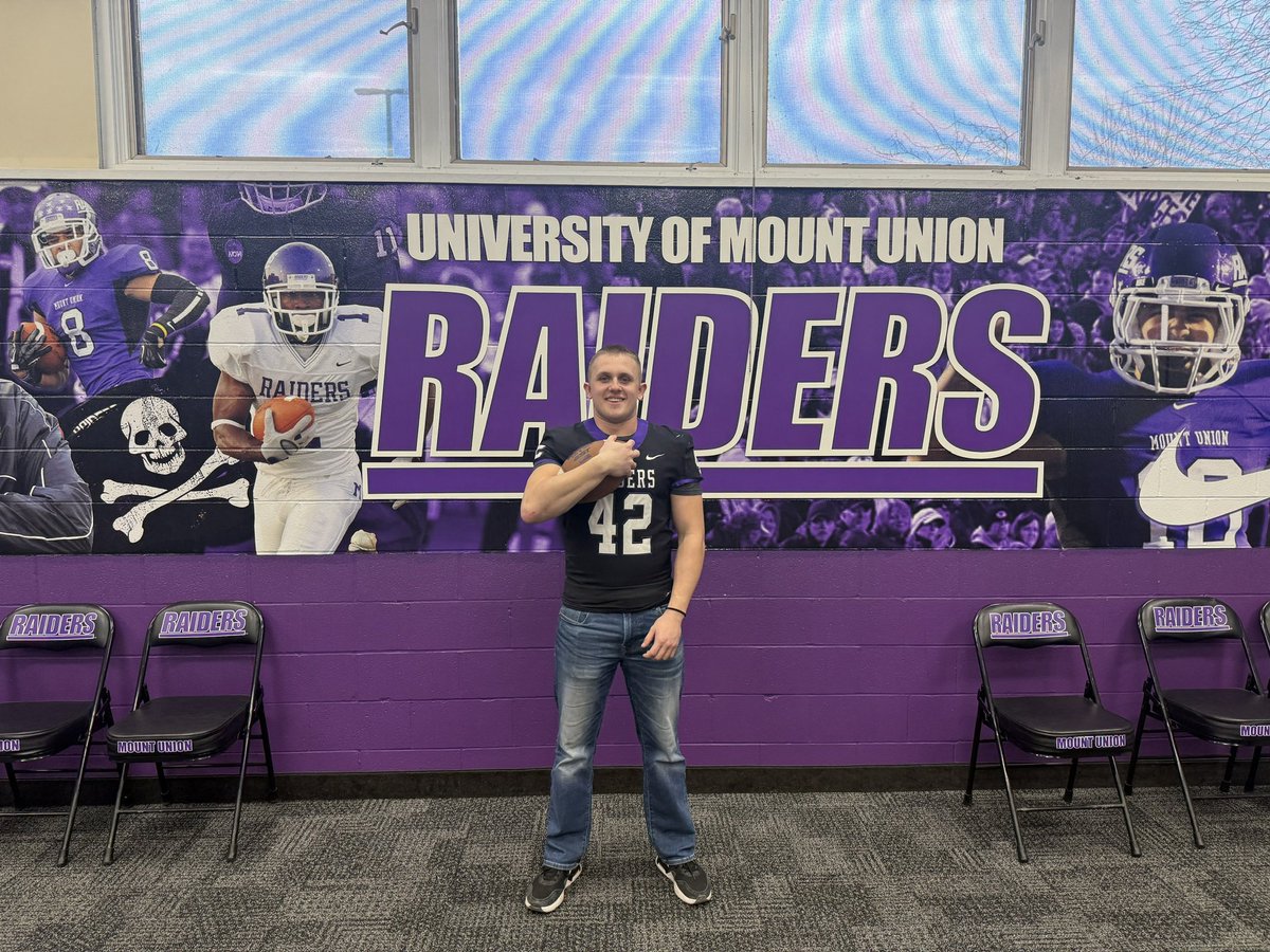 Isaac Waller (@isaacwaller42) on Twitter photo Thank you @CoachCCPearce <a href="/CoachGeoffDartt/">Geoff Dartt</a> <a href="/D_Ely6/">Daryl Ely</a>
<a href="/Coach_allendl/">Dan Allen</a> <a href="/MountUnionFB/">Mount Union Football</a> for having me out for a great visit. I am grateful for the opportunity to play for the Purple Raiders. Thank you @CoachCCPearce <a href="/CoachGeoffDartt/">Geoff Dartt</a> <a href="/D_Ely6/">Daryl Ely</a>
<a href="/Coach_allendl/">Dan Allen</a> <a href="/MountUnionFB/">Mount Union Football</a> for having me out for a great visit. I am grateful for the opportunity to play for the Purple Raiders.