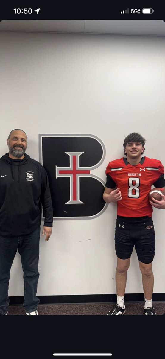 Gabe Jimenez (@gabe_jimenez8) on Twitter photo Thank you to the coaching staff at Benedictine College for the opportunity to come and visit the campus for the day. I had a great time talking to the coaches and players about what it’s like to be a raven!
<a href="/coach_hauser/">Aaron Hauser</a> <a href="/LHHSAthletics1/">LHHSAthletics</a> <a href="/LHHighlanders/">Coach Mazzotta LH FB</a> Thank you to the coaching staff at Benedictine College for the opportunity to come and visit the campus for the day. I had a great time talking to the coaches and players about what it’s like to be a raven!
<a href="/coach_hauser/">Aaron Hauser</a> <a href="/LHHSAthletics1/">LHHSAthletics</a> <a href="/LHHighlanders/">Coach Mazzotta LH FB</a>