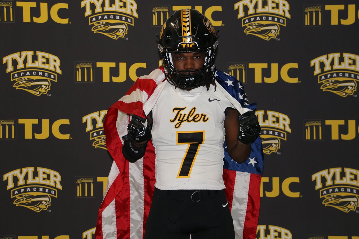 After a great conversation and visit with <a href="/CoachJacobsonTJ/">Coach Tanner Jacobson</a> <a href="/CoachTLouis/">Terrence Louis</a> <a href="/DavidJohnsonQB/">David Johnnson</a> <a href="/BradyDavis10/">Brady Davis</a> I’m happy to announce that I’m 100% Committed to <a href="/TJCFOOTBALL/">Tyler JC</a>