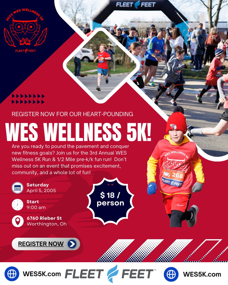 Registration is now Open!  Sign up now at WES5K.com