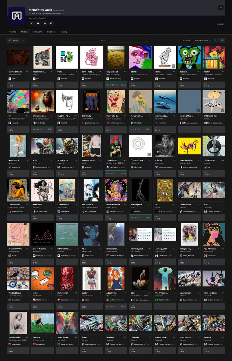 0xMetadates's tweet photo. Curated by @maqiavel_ai, and @Zurvann_Art, we've collected from these talented artists for this week's #TezosArts hunt! 👇✨
Congrats to all, and keep up the good work!!
#metadates #MetadatesArmy
Mustard (MstyArt) @totherootz @risugawa @atefehsadr @SherryNFT @SumonArtventure @shanans_ @pandagenix @Mathouttt @CustomHorror @_mozheh_gan @samythefares @chalchuqi @paulasanchesart @HeleDsNFT @Mettody1 @Bitaemm @bettynajafi @SajiFall @abtin_peak @Sandytoes2211 @Raven_slb @AminHayeri @MontazeriAmin @fractalist3d @livingarts_eth @tensi__art @hejeemi @4FS4N @ruralidyll @simboliatt @acscptpt @ArtvisionNFT @shasa_artwork @Sanaztazia_ @JPCezarx @nushinaam @Seyedelyasghazi @EmadRezaeii @Laya1388897 @rishehri_h @webgurlart
https://t.co/z3KQplf8IY