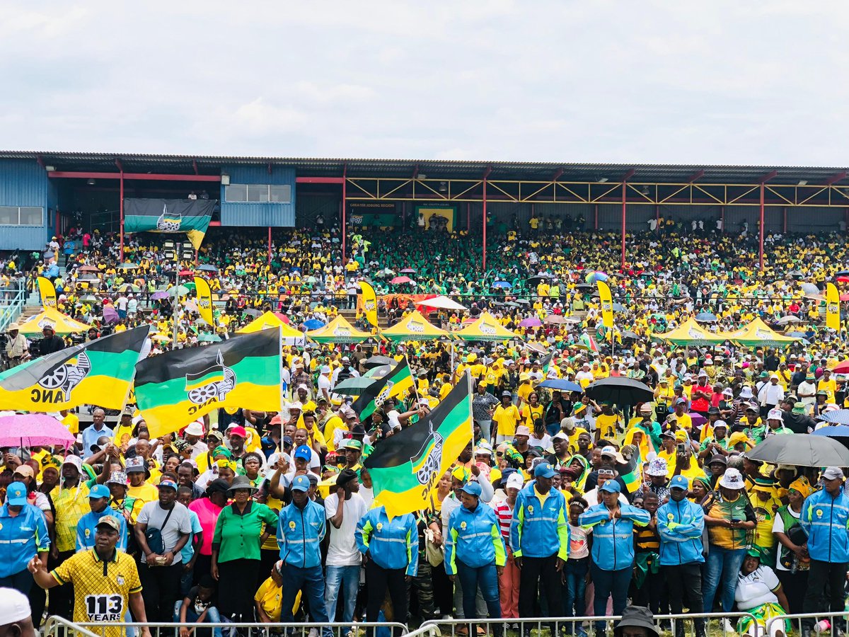 GautengANC's tweet photo. ANC members and supporters have gathered in their numbers at Alexandra Stadium for the #ANCInAlex January 8 Statement Celebration Rally. The atmosphere was electric as attendees showed their commitment to unity, renewal, and service delivery in Gauteng.
#ANC113
#ThePeoplesMovement
#ANCGPatWork