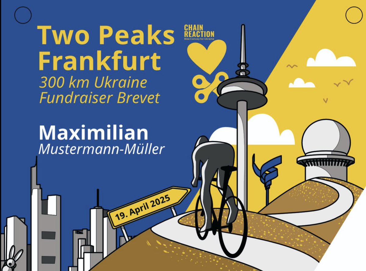 Jetzt online: Details zur Route von "Two Peaks Frankfurt", unserem 300km Ukraine Fundraiser Brevet ab Frankfurt am Ostersamstag. Anmeldung öffnet am 7. Februar
…ainreaction300frankfurt.wordpress.com/route/