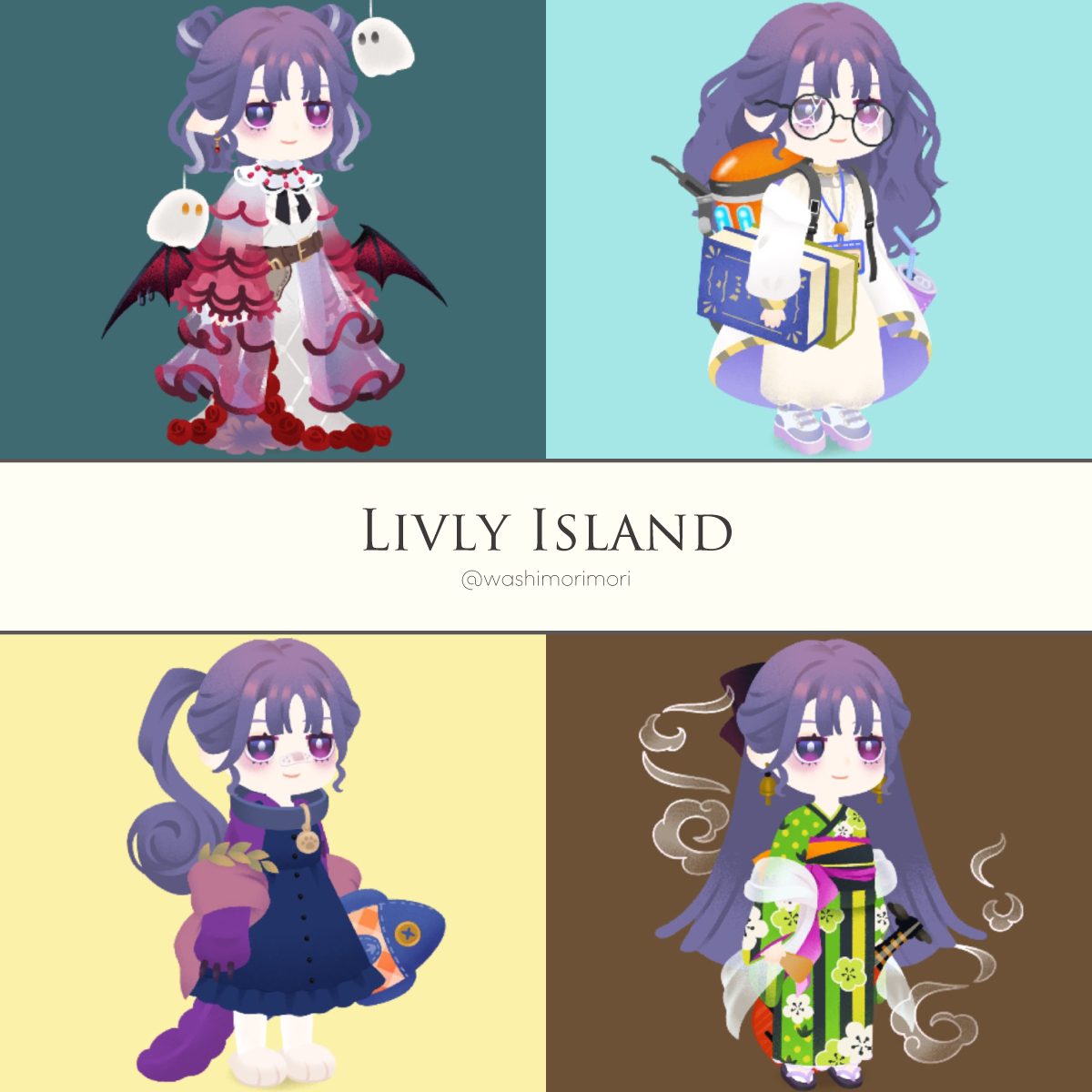 ホムさん髪型お試し集 ～編み込みツインリボンヘア（前髪）編