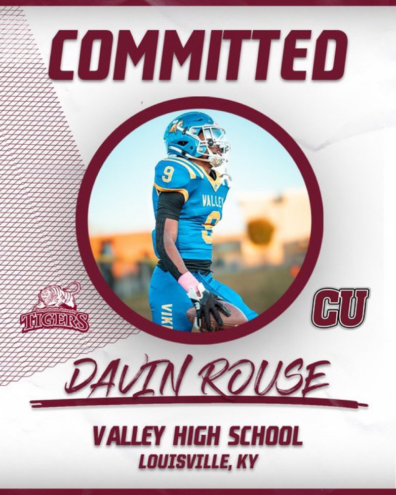 Davin Rouse (@davinrouse21) on Twitter photo Blessed to be 1000% committed to Campbellsville University!!!🐅<a href="/CoachRussCville/">Jake Russell</a> <a href="/CoachAtwood23/">Matt Atwood</a> <a href="/CvilleTigersFB/">Campbellsville Football</a> Blessed to be 1000% committed to Campbellsville University!!!🐅<a href="/CoachRussCville/">Jake Russell</a> <a href="/CoachAtwood23/">Matt Atwood</a> <a href="/CvilleTigersFB/">Campbellsville Football</a>