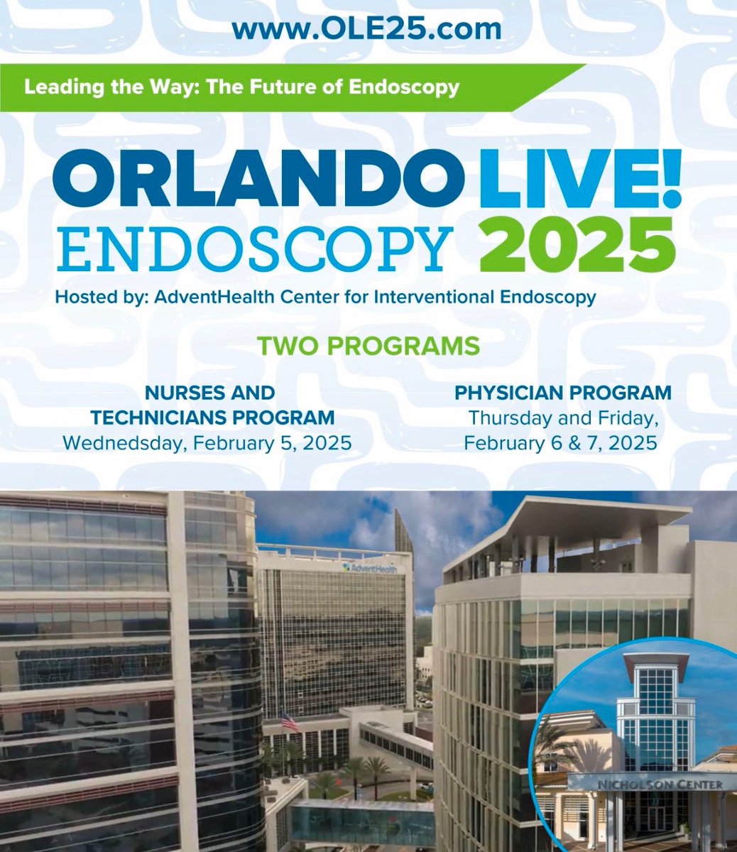 Saurabh Chandan, MD (@schandanmd) on Twitter photo T - 3 days to go for #OLE25 ⏳
🗓️ February 5, 6, 7
✅ Live Cases
🏆 World Class Faculty
🎯 Hands on Labs
Join us in 🏝️ Orlando, FL!
<a href="/DrHasan_Orlando/">MK Hasan</a> <a href="/m_arain1/">Mustafa Arain</a> <a href="/KKadkhodayan/">Kambiz Kadkhodayan</a> <a href="/DennisYangMD/">Dennis Yang, MD, FACG,AGAF,FASGE</a> #DeepanshuJain <a href="/NCosgroveMD/">Natalie Cosgrove MD</a> <a href="/MahamHayatMD/">Maham Hayat, MD</a>
👉🏻 OLE25.com
#GITwitter #CIE T - 3 days to go for #OLE25 ⏳
🗓️ February 5, 6, 7
✅ Live Cases
🏆 World Class Faculty
🎯 Hands on Labs
Join us in 🏝️ Orlando, FL!
<a href="/DrHasan_Orlando/">MK Hasan</a> <a href="/m_arain1/">Mustafa Arain</a> <a href="/KKadkhodayan/">Kambiz Kadkhodayan</a> <a href="/DennisYangMD/">Dennis Yang, MD, FACG,AGAF,FASGE</a> #DeepanshuJain <a href="/NCosgroveMD/">Natalie Cosgrove MD</a> <a href="/MahamHayatMD/">Maham Hayat, MD</a>
👉🏻 OLE25.com
#GITwitter #CIE