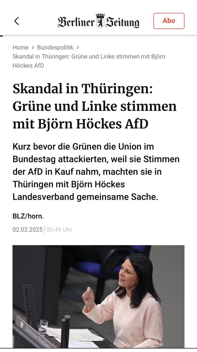 Grüne Doppelmoral…. Wenn die Grünen eines zuverlässig können, dann ist es Empörung auf Abruf. Kaum bekommt die Union irgendwo Stimmen aus der falschen Ecke, wird das demokratische Abendland beschworen. Doch in Thüringen? Da stimmt man munter mit Björn Höckes AfD – ganz ohne