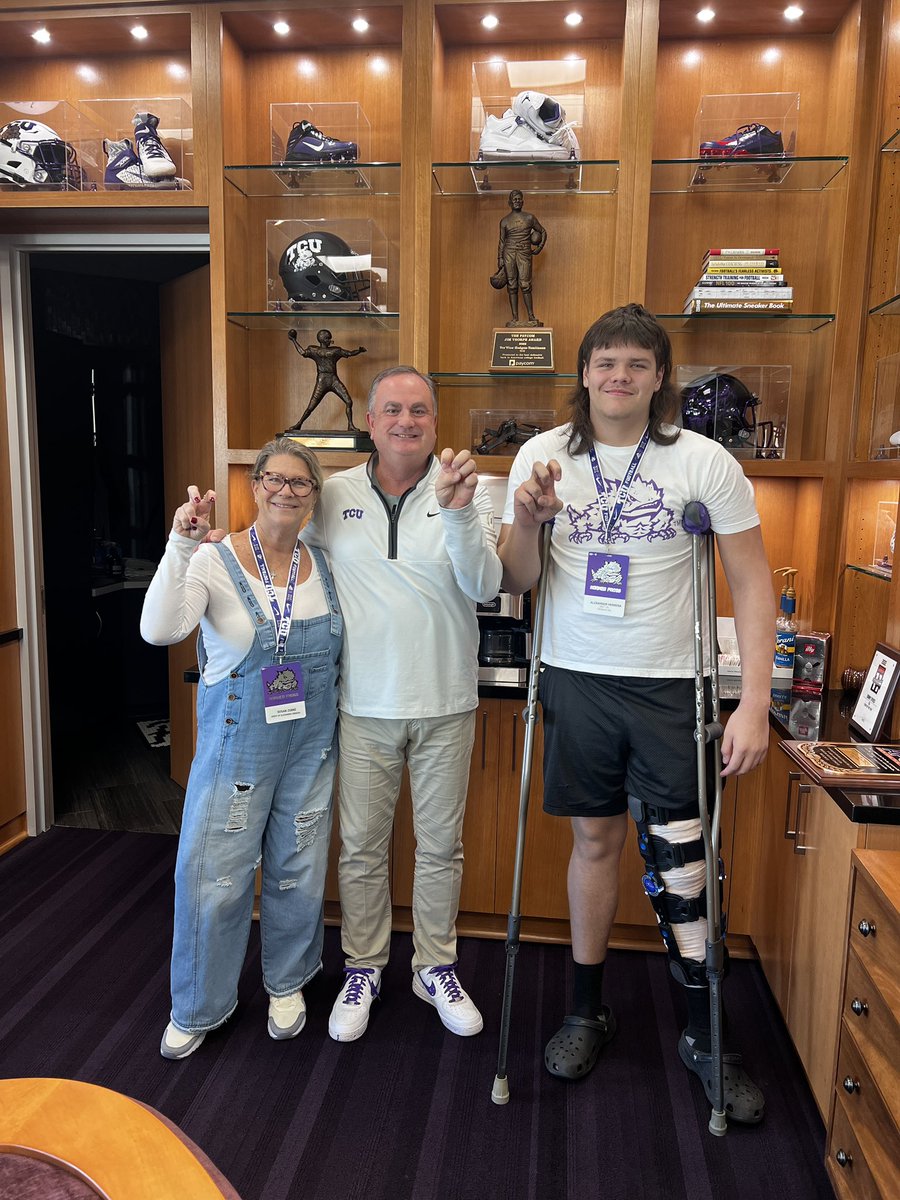 Alexander “Big Country” Herrera (@alexanderh08_) on Twitter photo #AGTG After a great conversation with <a href="/CoachSonnyDykes/">Sonny Dykes</a> I am extremely honored to receive my 10th D1 offer from <a href="/TCUFootball/">TCU Football</a>
#BleedPurple
#CrowleyTough🦅
<a href="/BrianxParish/">Coach P</a> <a href="/CoachHill17/">DeAundre Hill</a> <a href="/CoachRickerOL/">AJ Ricker</a> <a href="/CarlosLynn/">Carlos Lynn</a> <a href="/CoachLuceFB/">Robert Luce</a> <a href="/CTownEaglesFB/">CrowleyFootball</a> <a href="/CoachRJ_007/">RJ Bond</a> <a href="/Coach_McHugh/">Coach McHugh</a> #AGTG After a great conversation with <a href="/CoachSonnyDykes/">Sonny Dykes</a> I am extremely honored to receive my 10th D1 offer from <a href="/TCUFootball/">TCU Football</a>
#BleedPurple
#CrowleyTough🦅
<a href="/BrianxParish/">Coach P</a> <a href="/CoachHill17/">DeAundre Hill</a> <a href="/CoachRickerOL/">AJ Ricker</a> <a href="/CarlosLynn/">Carlos Lynn</a> <a href="/CoachLuceFB/">Robert Luce</a> <a href="/CTownEaglesFB/">CrowleyFootball</a> <a href="/CoachRJ_007/">RJ Bond</a> <a href="/Coach_McHugh/">Coach McHugh</a>