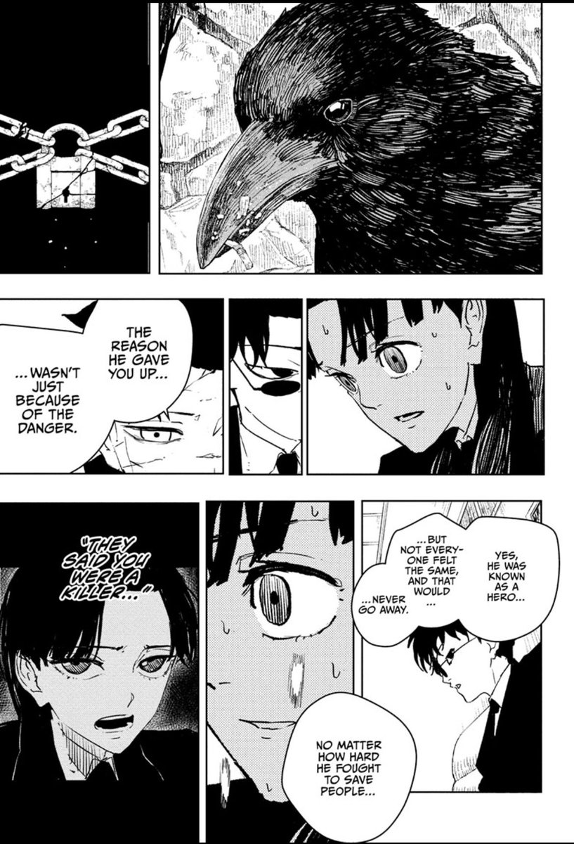 Highend69's tweet image. The zoom in on the crow I swear Kagurabachi needs a perfect adaptation