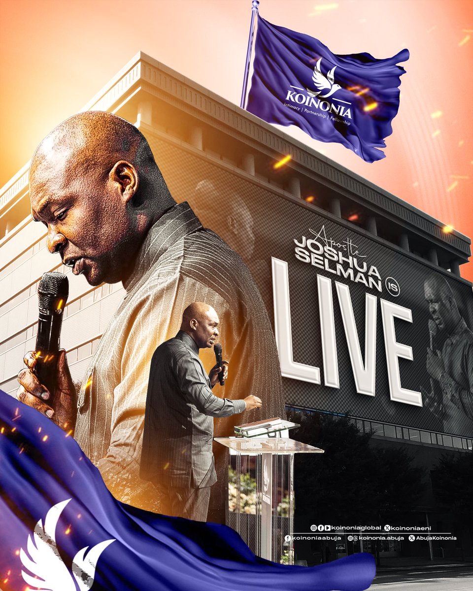 Apostle Joshua Selman is Live!

Tonight, come with hearts open to receive, not as spectators but as eager learners. Position yourself to be transformed by The Word of God as His power moves to heal, restore, and equip you for greater things. Prepare to encounter the life-changing