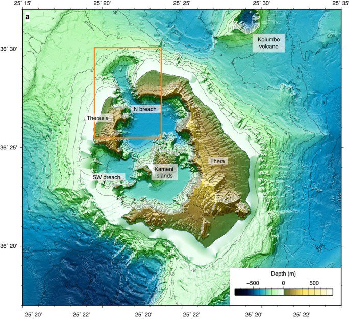 ictinus_x's tweet photo. Santorini’s volcano is the most active in Greece and one of the most powerful caldera volcanos in the world. During the past 360,000 years, it has produced 12 explosive eruptions. https://t.co/AAwtxwVc6P