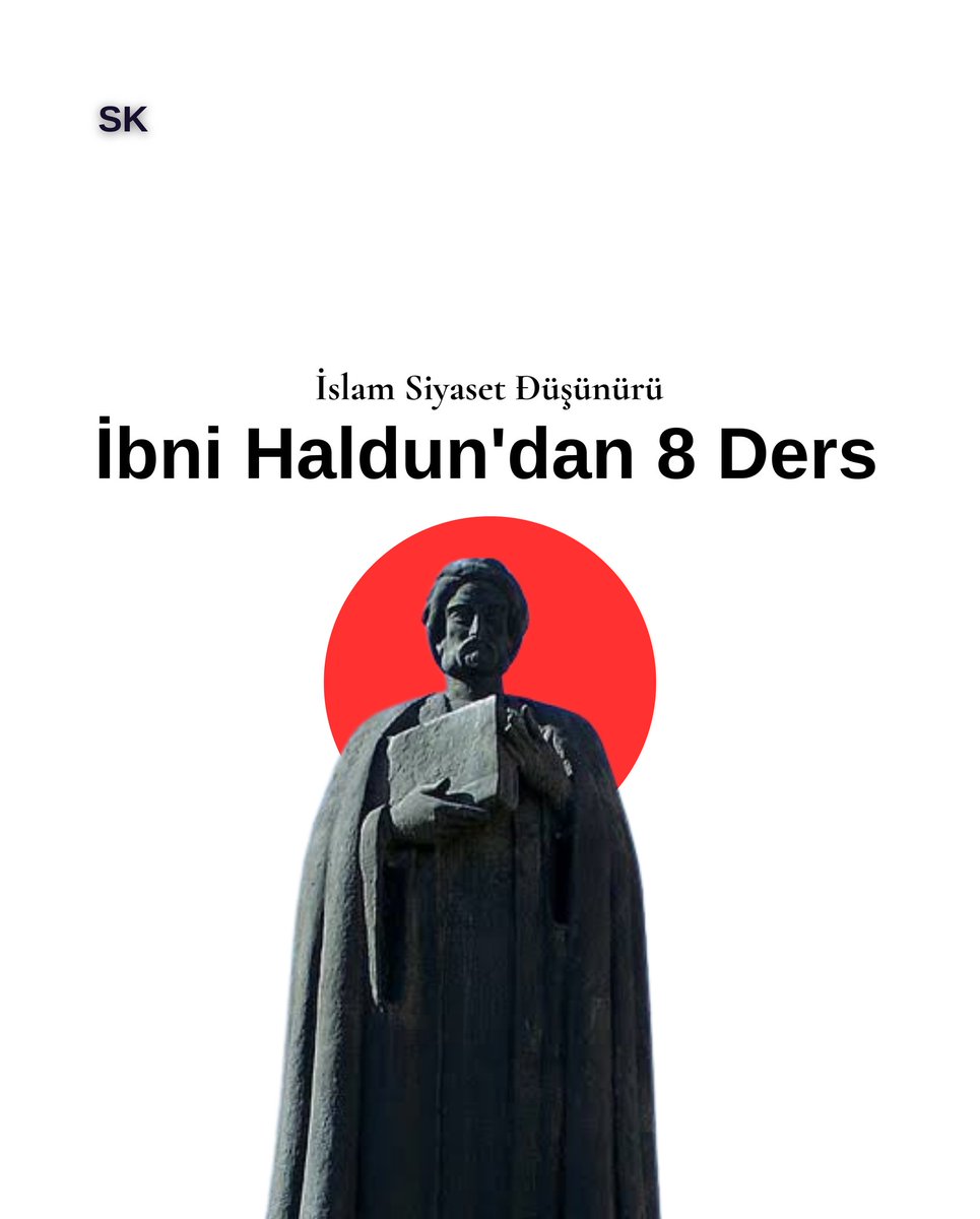 Tarihe yön veren fikirleriyle İslam siyaset düşünürü İbn Haldun'un toplumsal, ekonomik ve siyasi analizlerinden çıkarılacak 8 Ders.

👇