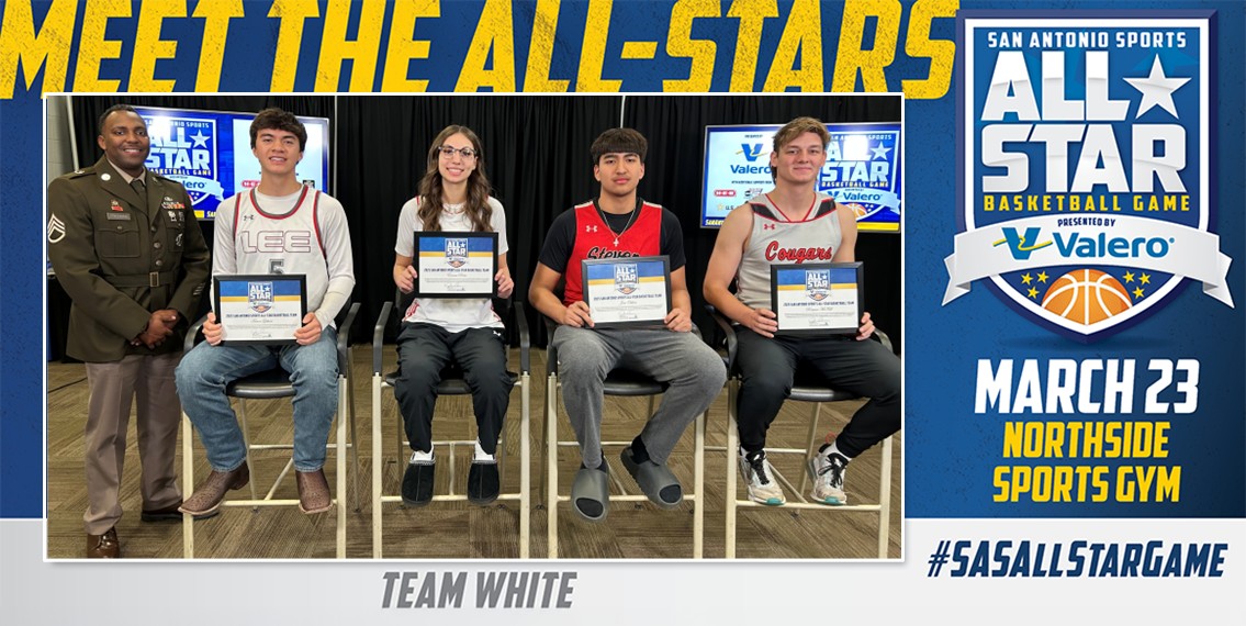San Antonio Sports (@sa_sports) on Twitter photo Tonight on @InstantReplaySA at 11 PM meet <a href="/emmapintobball/">Emma Pinto</a>, <a href="/Futurepresi44/">Roman</a>, <a href="/_Ochoa32/">ochoa.</a>, and <a href="/trevor_gibson5/">Trevor Gibson</a> who were chosen for the #SASAllStarGame presented by <a href="/ValeroEnergy/">Valero</a>. Big congrats! We’re ready to see you ball out! 🏀 Tonight on @InstantReplaySA at 11 PM meet <a href="/emmapintobball/">Emma Pinto</a>, <a href="/Futurepresi44/">Roman</a>, <a href="/_Ochoa32/">ochoa.</a>, and <a href="/trevor_gibson5/">Trevor Gibson</a> who were chosen for the #SASAllStarGame presented by <a href="/ValeroEnergy/">Valero</a>. Big congrats! We’re ready to see you ball out! 🏀