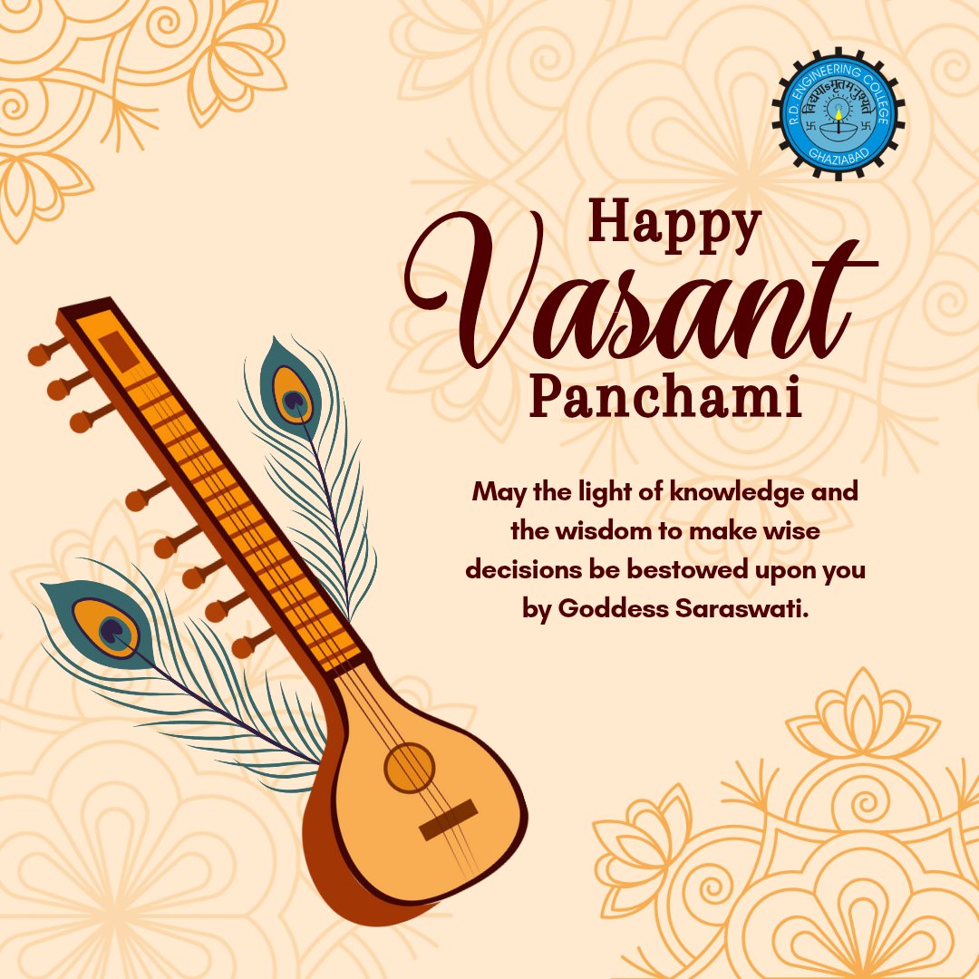 RDEC_231's tweet photo. Embracing the vibrant hues of yellow as we welcome the season of new beginnings! May the blessings of Maa Saraswati fill your life with wisdom, creativity, and melody. Let’s soar high with kites, dreams, and the joy of spring. 🌸✨ #BasantPanchami #SaraswatiPuja #SpringFestival https://t.co/kbGnUYnQIY