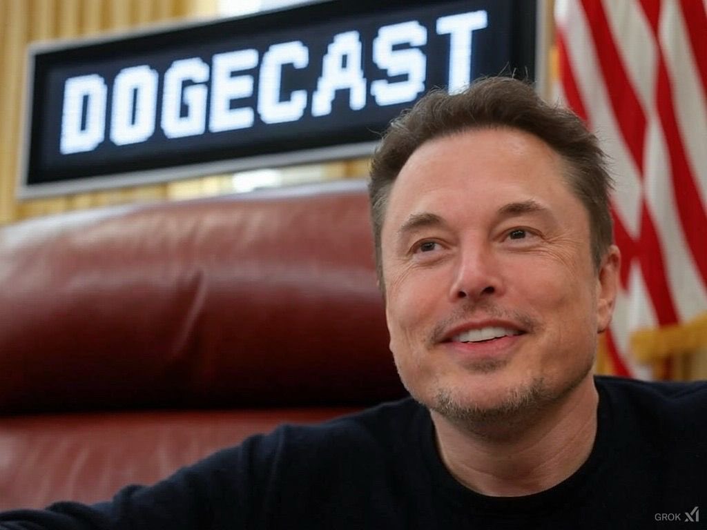 DOGECAST | Episode 1 | Feat. Elon Musk, live exclusively on 𝕏 Spaces tonight at midnight ET.

All things DOGE 🇺🇸