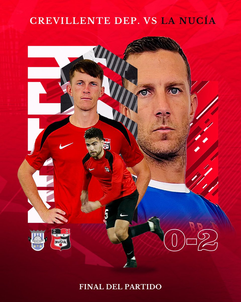 🔴🅒🅕🅛🅝🔴

𝗙𝗜𝗡𝗔𝗟 𝗗𝗘𝗟 𝗣𝗔𝗥𝗧𝗜𝗗𝗢 en el Enrique Miralles‼️

Borja y <a href="/lorenbianco9/">Loren Bianco 🇮🇨</a> dan la victoria a los de <a href="/BernaBallester/">Berna Ballester</a>. 💪

⏹️ <a href="/CreviDvo/">Crevillente Deportivo</a> 0️⃣ 🆚 2️⃣ <a href="/cfnucia/">CF La Nucía</a> 

#JuguemosAlRojo ♥️

#ADNucía 🧬
#LaNucíaCiudadDelDeporte