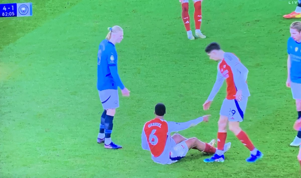 Gabriel asking Haaland to pass him in his boot after mugging him off.

I’m afraid there’s simply no other option but for Haaland to retire now.