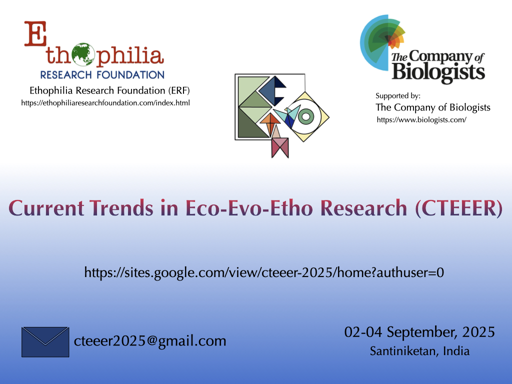MunshiChayan's tweet photo. @ethophilia is going to organise a scientific meeting, supported by the  @Co_Biologists on 2nd-4th September, 2025 in Santiniketan, India. Details will come very soon. Please Repost! #CTEEER2025 https://t.co/oYPz0Up28b