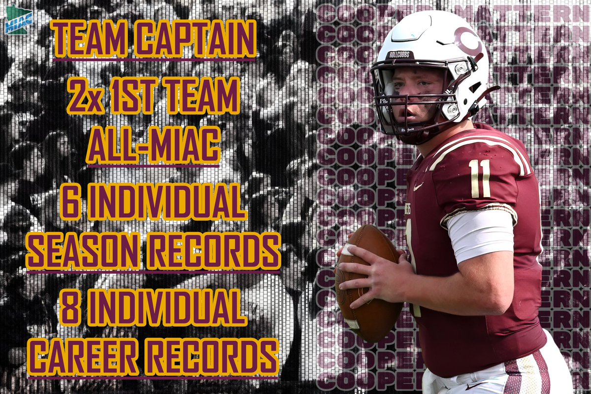 Jake Pollock (@coachjpollock) on Twitter photo One of the programs all-time greats. Elite level of preparation + accountability leadership approach = records, individual awards, and wins. The Mount Rushmore of Cobber QB’s is loaded, but there’s no doubt <a href="/CooperMattern/">Cooper Mattern</a> is up there. #TheBoy #RollCobbs #TogetherWeWill One of the programs all-time greats. Elite level of preparation + accountability leadership approach = records, individual awards, and wins. The Mount Rushmore of Cobber QB’s is loaded, but there’s no doubt <a href="/CooperMattern/">Cooper Mattern</a> is up there. #TheBoy #RollCobbs #TogetherWeWill