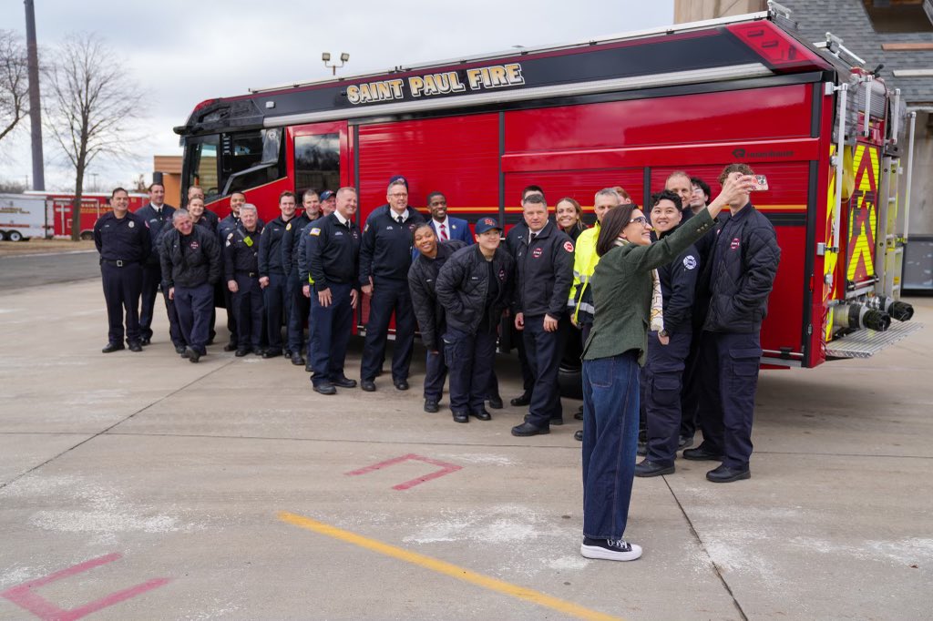 Firefighters are the backbone of our communities. They step up when we have to step back, running toward danger to keep us safe.
 
I got to meet with the next generation of Saint Paul firefighters and see how their new electric fire engine is helping them respond to emergencies.