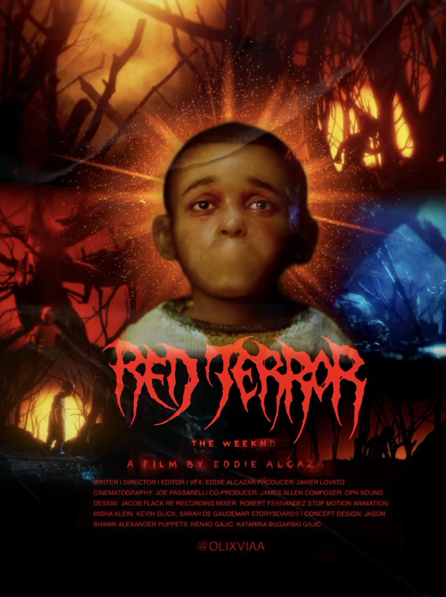 I ran from the terror, the crowd was red from the led…

Red Terror poster made by me 🚀