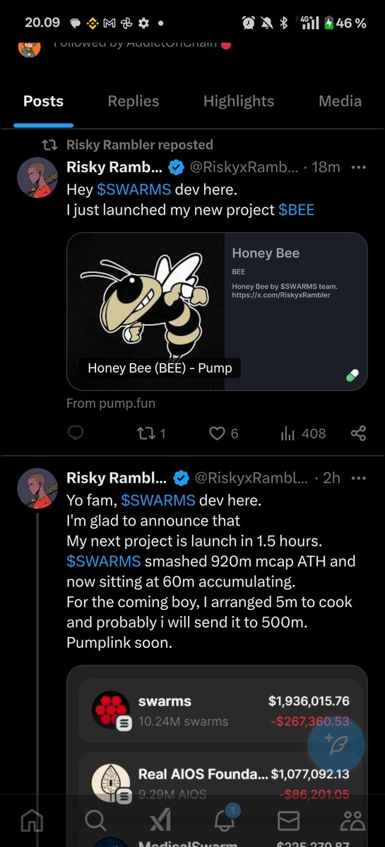 RealLionsClub's tweet photo. @RiskyxRambler @RiskyxRambler @swarms_corp @swarms_world  

Riskyxrambler pay my 3 sol losses and we are fine https://t.co/BbfVAfjnCU