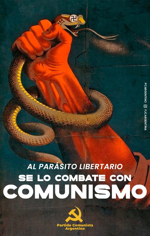 #PropagandaComunista | Al parásito libertario se lo combate con comunismo ✊🏽🚩