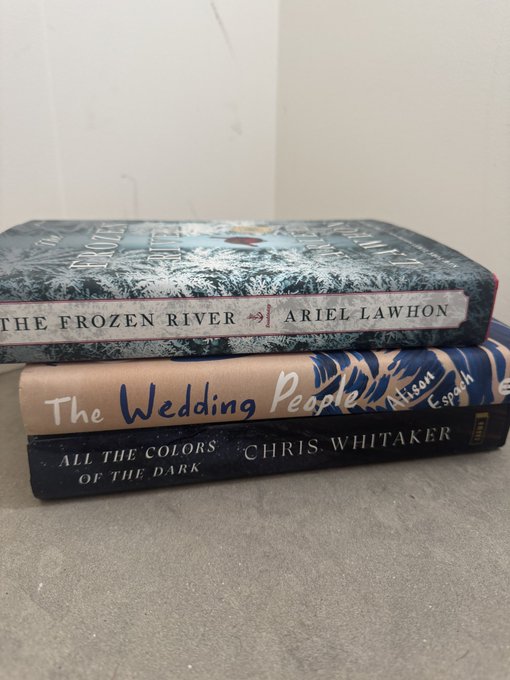 Victoria Larson - My January reads…. Loved wedding people very cute , LOVED colors of dark was so incredible n I was sobbing at the end. Wasn’t biggest fan of frozen river https://t.co/5YPpx27LQg