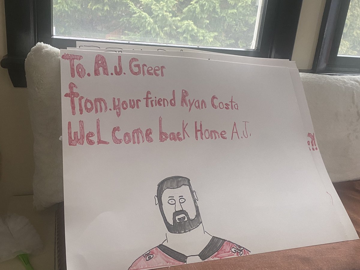 Hi Mr <a href="/ajgreer_10/">AJ Greer</a> I made a drawing I want to give you at bruins vs panthers game on March 11th 2025 at td garden !! Can I please have one of your sticks that day before game time please !?!? I hope you like my drawing I’m going to give you !!!