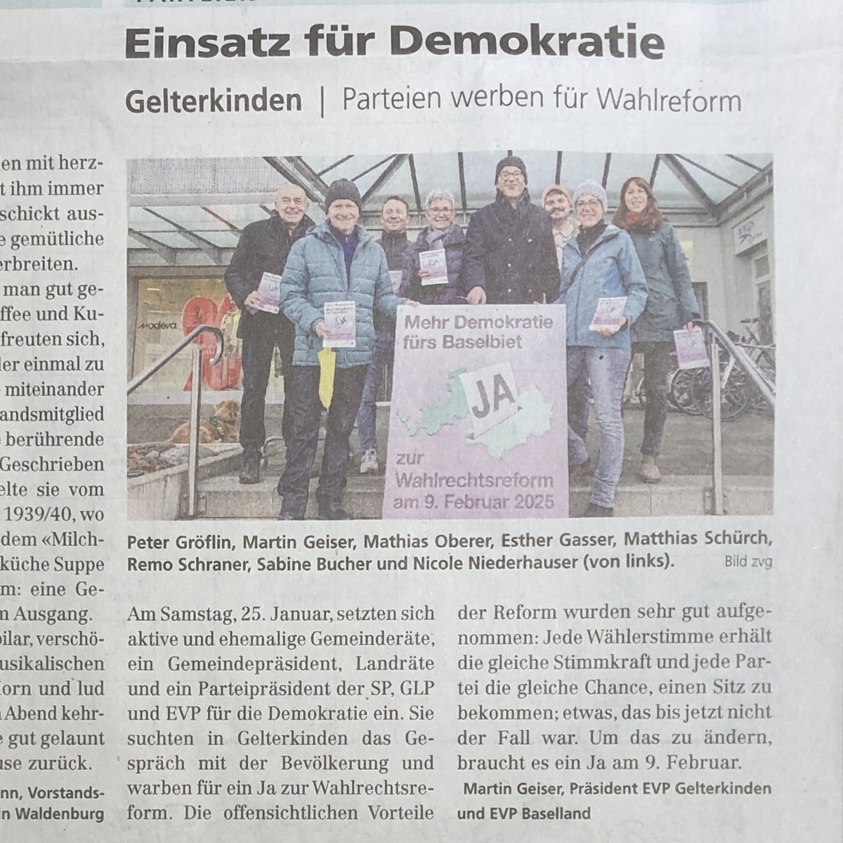 EVP_BL's tweet photo. Jede Wählerstimme erhält die gleiche Stimmkraft &amp; jede Partei die gleiche Chance auf einen Sitz - etwas, das bis jetzt nicht der Fall ist. Die offensichtlichen Vorteile eines #JA zur #Wahlrechtsreform wurden im Gespräch von @sp_bl @glp_BL &amp; @EVP_BL Bevölkerung gut aufgenommen. 👇 https://t.co/BTI4uRWlxl