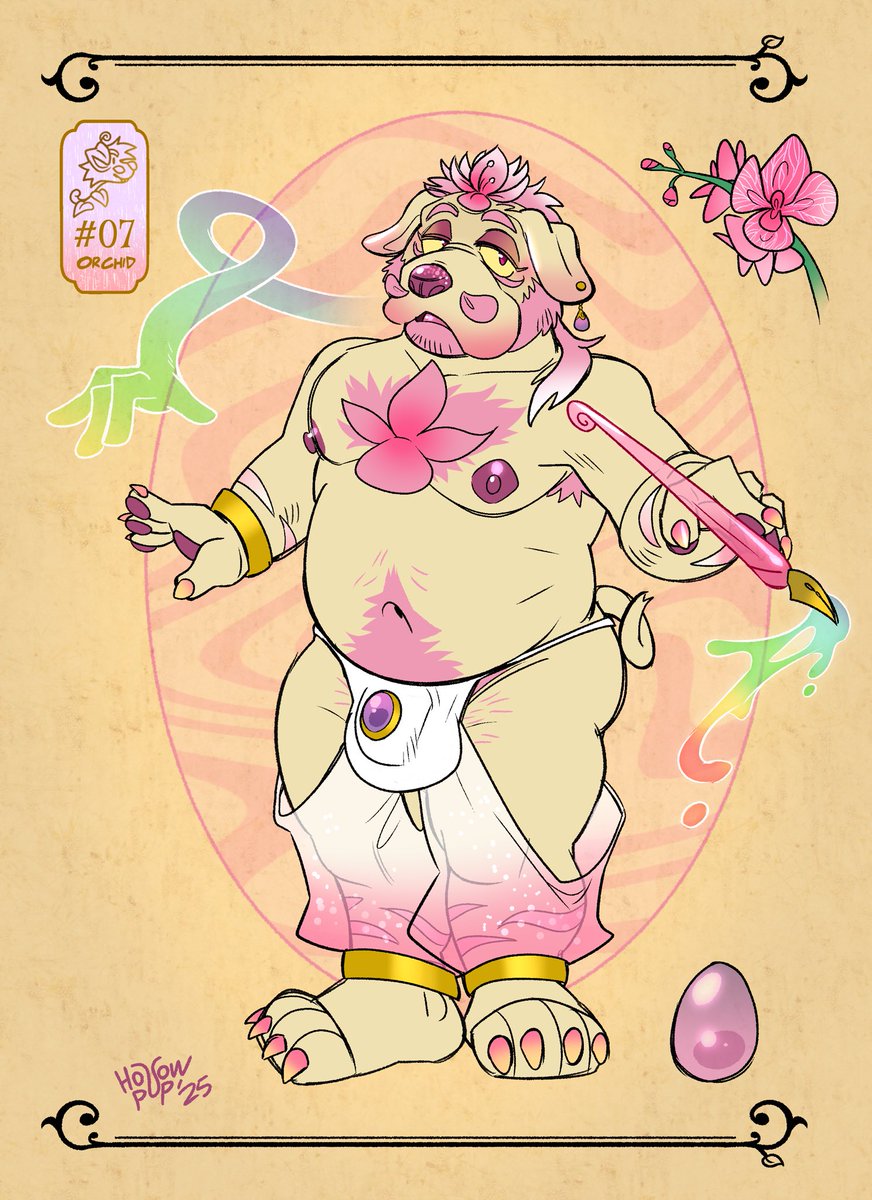 hollowpup's tweet photo. Orchid, the Artist Faedog!

He likes to draw garments that become real with the use of his magic ink. 🎨

Faedog commission for Kiba! https://t.co/Qgczgn22Pt