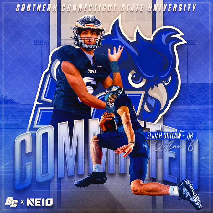 Good things are happening to members of Coach Flo's Dream Team.  Shout out to Elijah Outlaw (2025 QB Prospect) from West Babylon HS, NY, for his recent commitment to Southern Connecticut State University (D2).  It was a pleasure working with you and your family.  Coach Flo