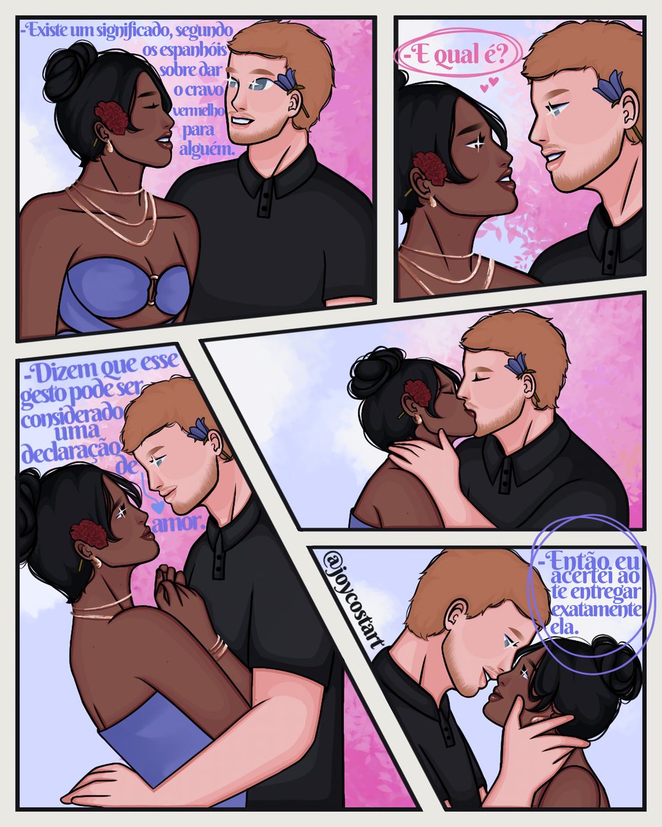 ✨ META BATIDA ✨

REVELAÇÃO DE ILUSTRAÇÃO QUE A <a href="/joycostart/">Joycostart/Encomendas abertas</a> FEZ 🫶🏼.

“— Existe um significado, de acordo com os espanhóis, sobre dar o cravo vermelho para alguém. 
— E qual é? — pergunta, olhando para os meus lábios. 
— Dizem que esse gesto pode ser considerado uma declaração de