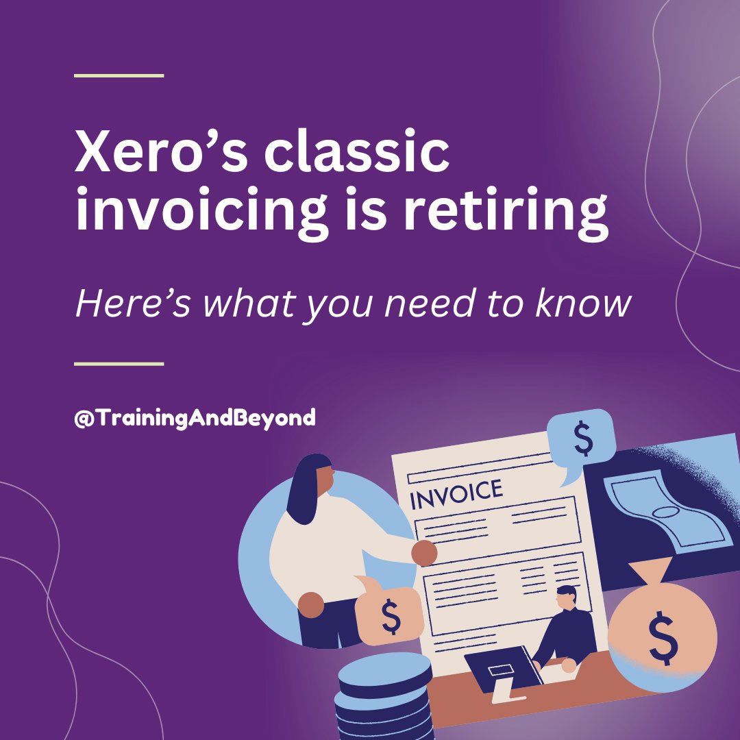 TrainingBeyond's tweet image. Xero’s classic invoicing is retiring soon!🚨

From 27 February 2025, Xero will begin turning off access to classic invoicing, making the new version the only invoicing option. Reach out if you need help navigating the new system!📩

#Bookkeeper #XeroTraining #Xero #SmallBusiness