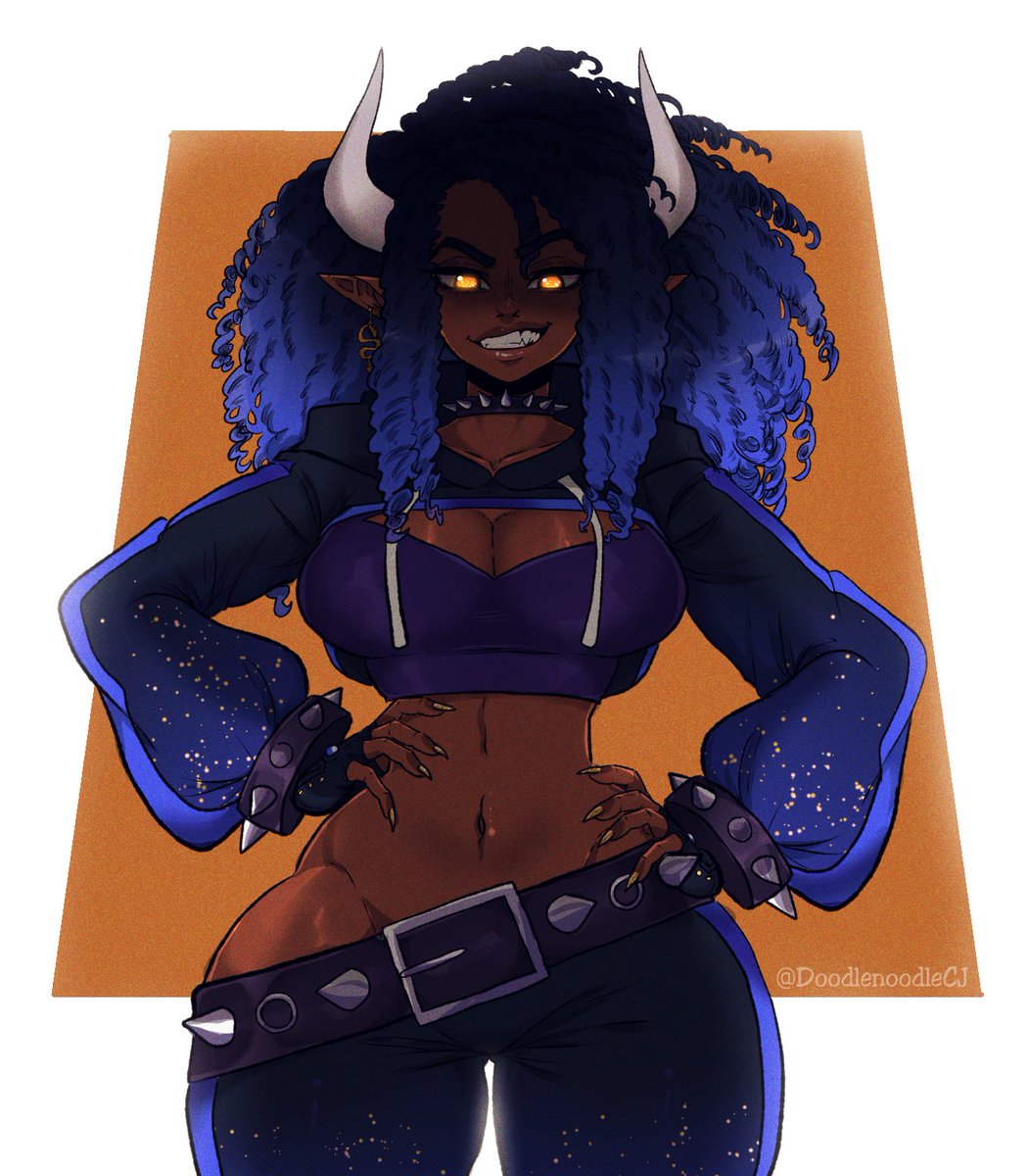 KishinShinobi's tweet image. Day 2 of BHM brings @BlazetteMidnite! Thee Casual Dragon Queen Baddie with comfy chaotic vibes, ranging art, gaming, tech, and yappin. As a BIPOC creative &amp;amp; Founding Advisor of Twitch Vtuber Creator Club, she helps others embrace individuality, laughter, and finding their voice.