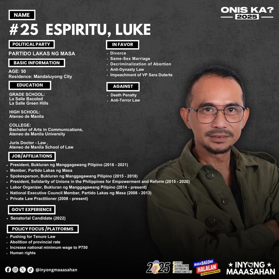 LeniQatar's tweet photo. TLR-Q supports below for Senators in #Halalan2025:
#51PangilinanKiko
#45MendozaHeidi
#43MatulaSonny
#25EspirituLuke
#17CastroFrance
#5AquinoBam

Pubmats ctto below:
https://t.co/hQ4ayimsDS https://t.co/rPlLYhFiTO