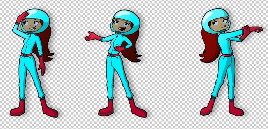 Working on some costumes for Maya from Mystery Boxes. The full game will have 6 outfits to unlock.