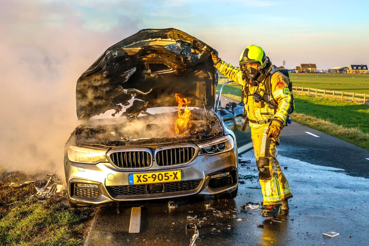 Autobrand in Zoeterwoude