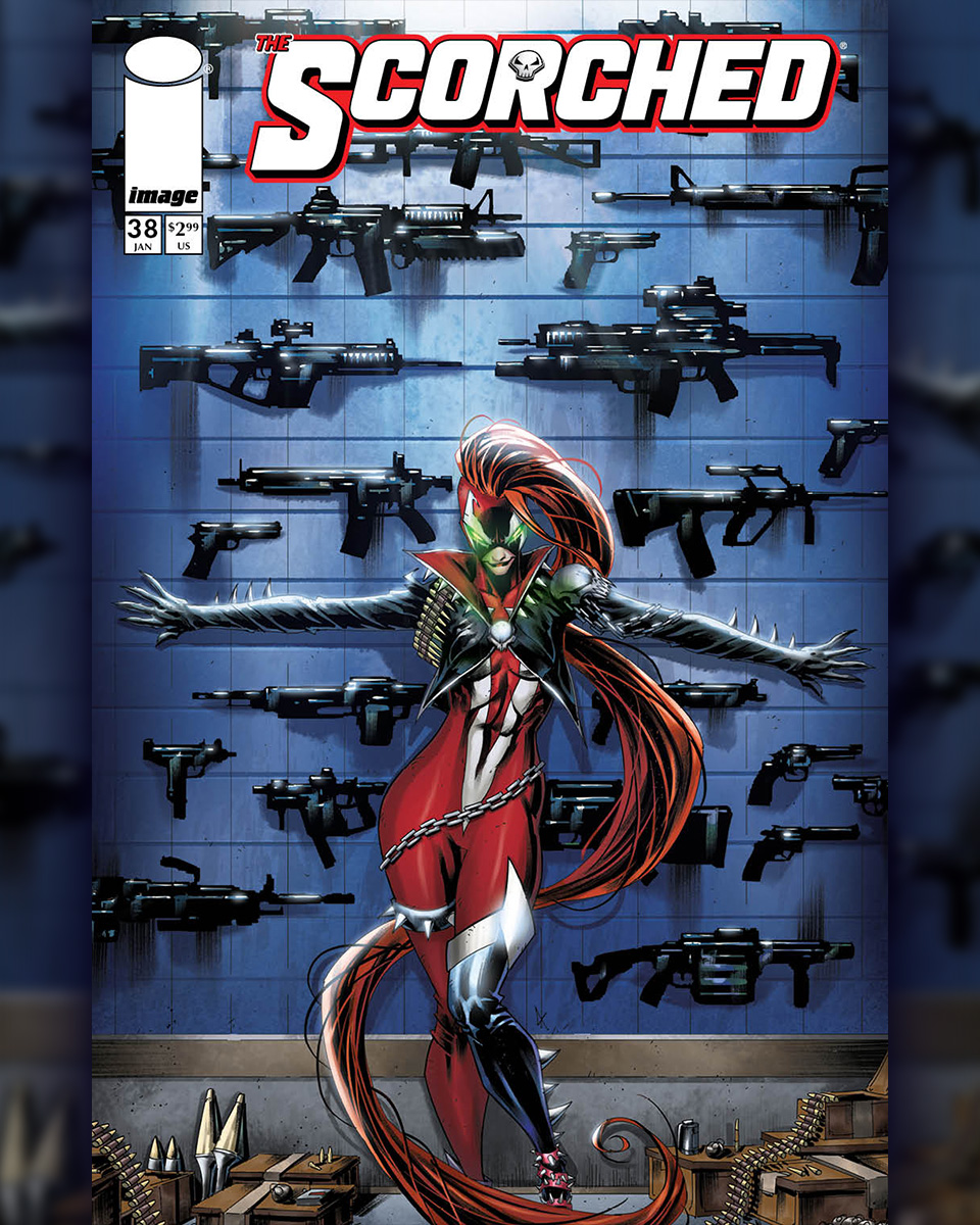🔥SCORCHED #38🔥
The team is back at full strength! With the Dead Zones repaired, their powers have returned, but so have their enemies. The Vicerator is making her move to take out the Scorched… once and for all.

Pre-order by 2.3.25, On Sale at your LCS 2.26.25!

Artist: