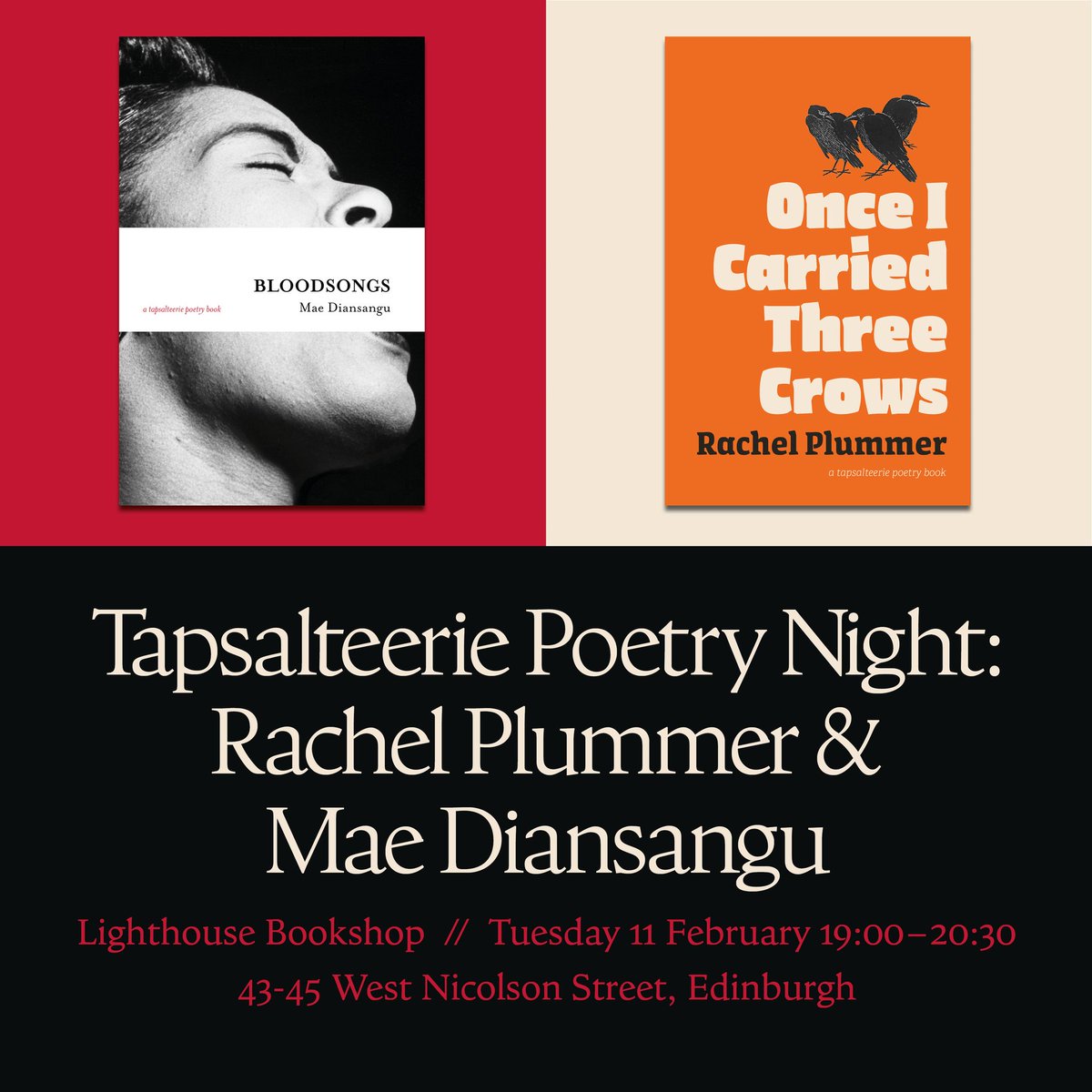 Just popping in here to say I'm doing a reading at <a href="/Lighthousebks/">Lighthouse - Edinburgh’s Radical Bookshop</a> on the 11th with the incredible <a href="/vavapoetry/">Mae Diansangu</a> and it would be lovely to see you there!