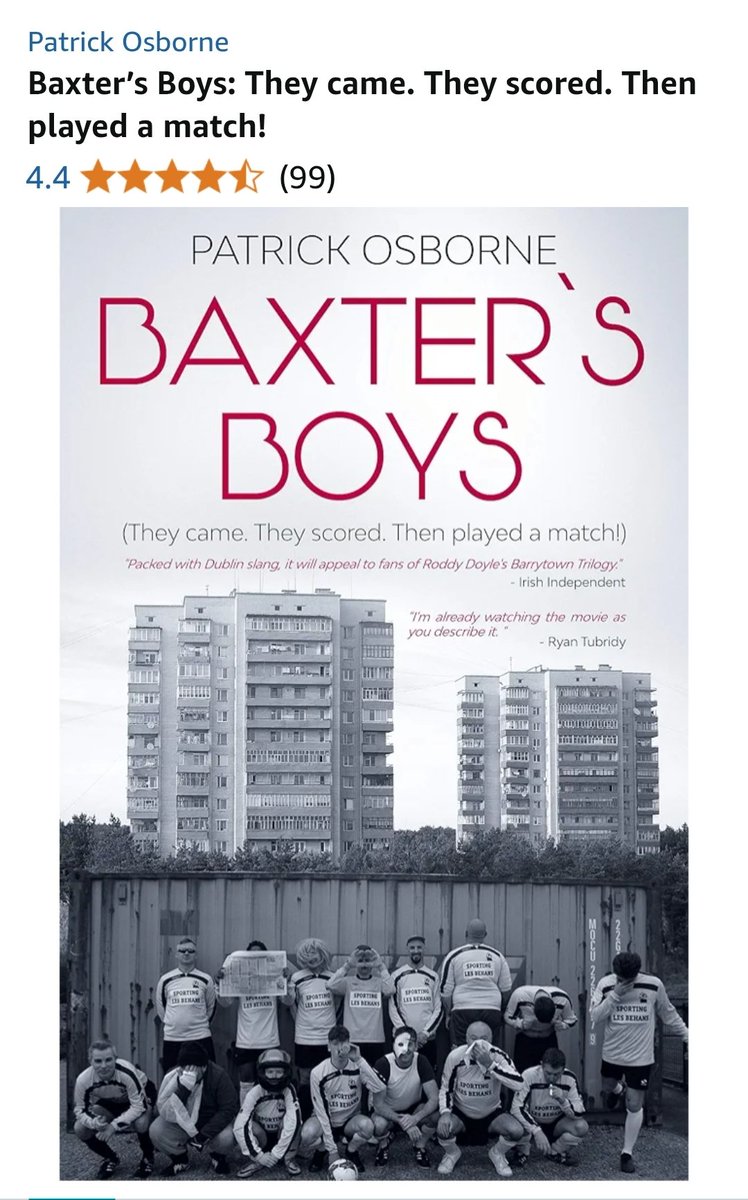 Am just shy of 100 reviews/star ratings on Amazon for my debut novel, Baxter's Boys. If you've read the book &amp; enjoyed it then I'd really appreciate your help 😁 Think Trainspotting meets The Commitments 😉
#DublinWit #Football #Madness