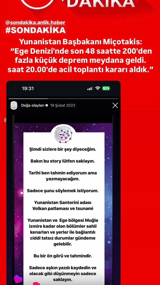 askin_1984's tweet image. 19 Şubat 2023 de yazmıştım #yunanistan #santoriniadası ile alakalı #deprem umarım böyle bir şey olmaz ama astrolojik anlamda ciddi şekilde tedirginim. 

#astroloji #askinastrolojisi