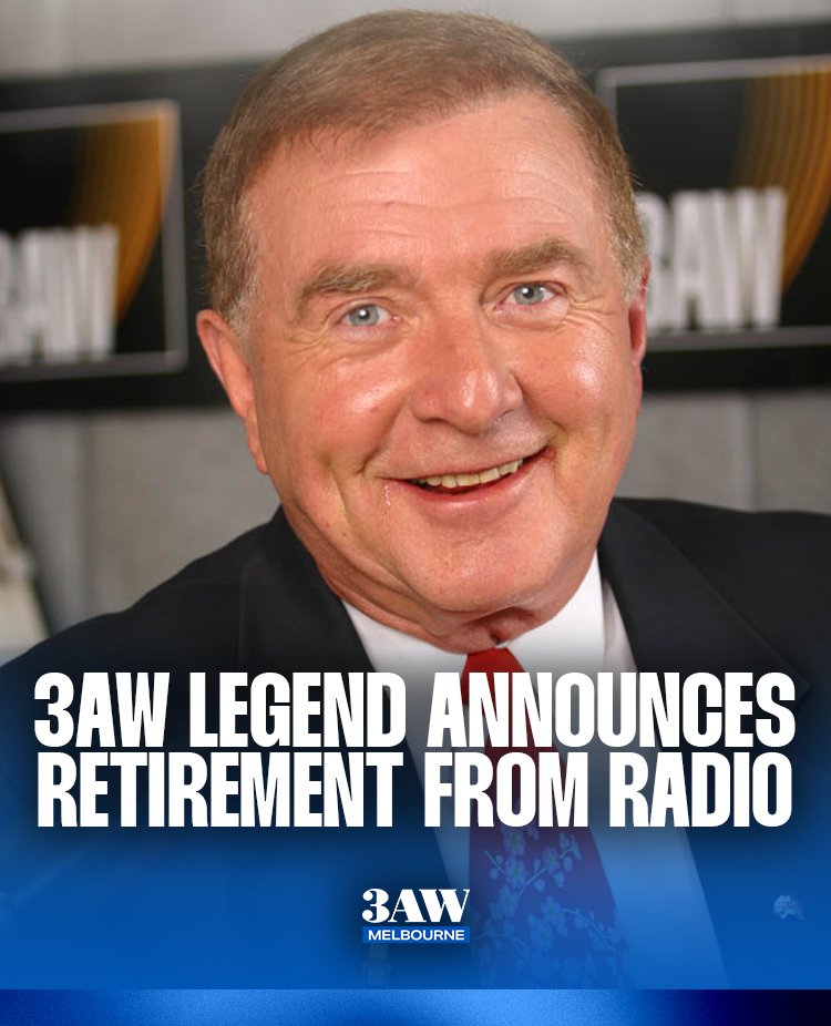 An icon of 3AW. 

A broadcasting legend.

HEAR THE ANNOUNCEMENT 👉 nine.social/U0m
