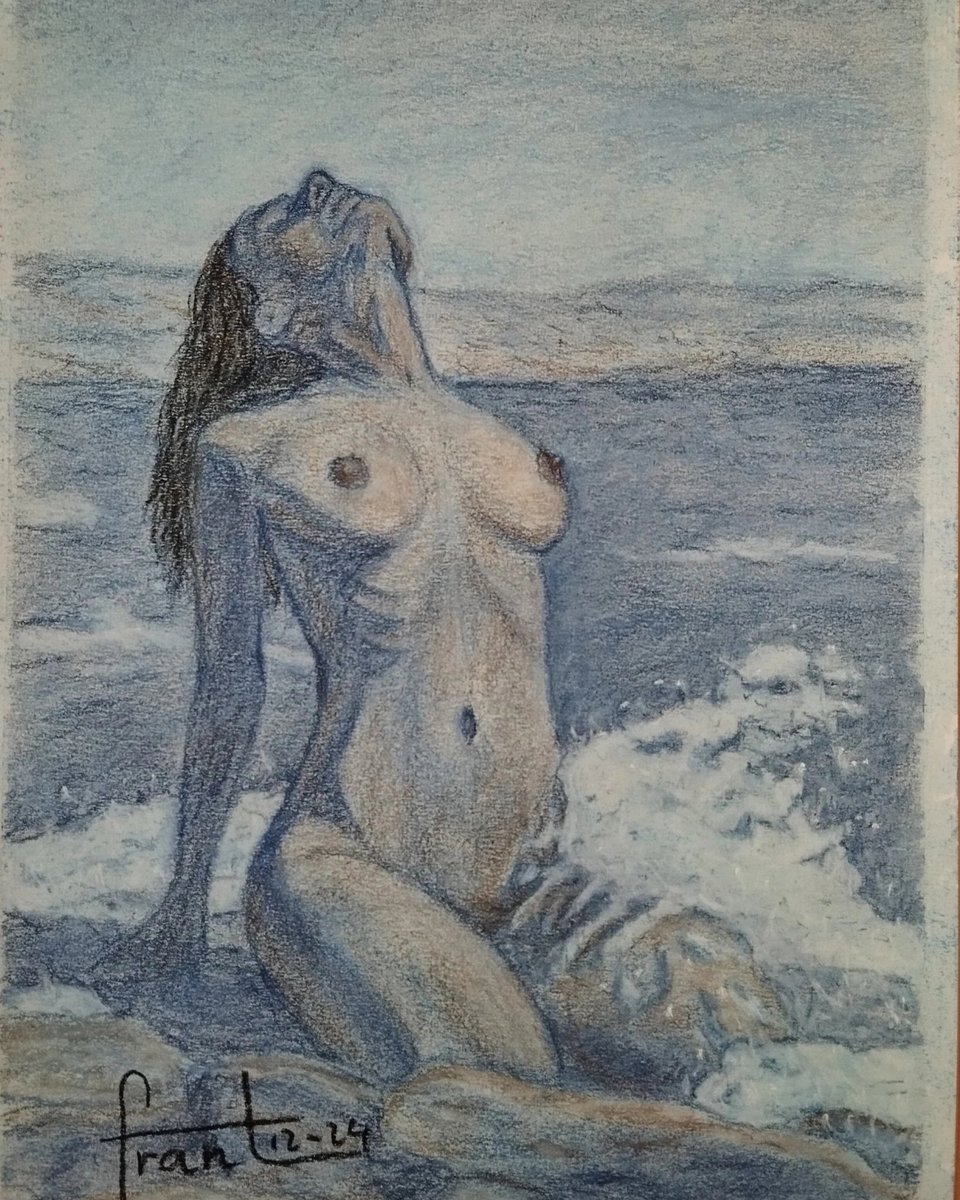 Lápiz pastel sobre papel A4