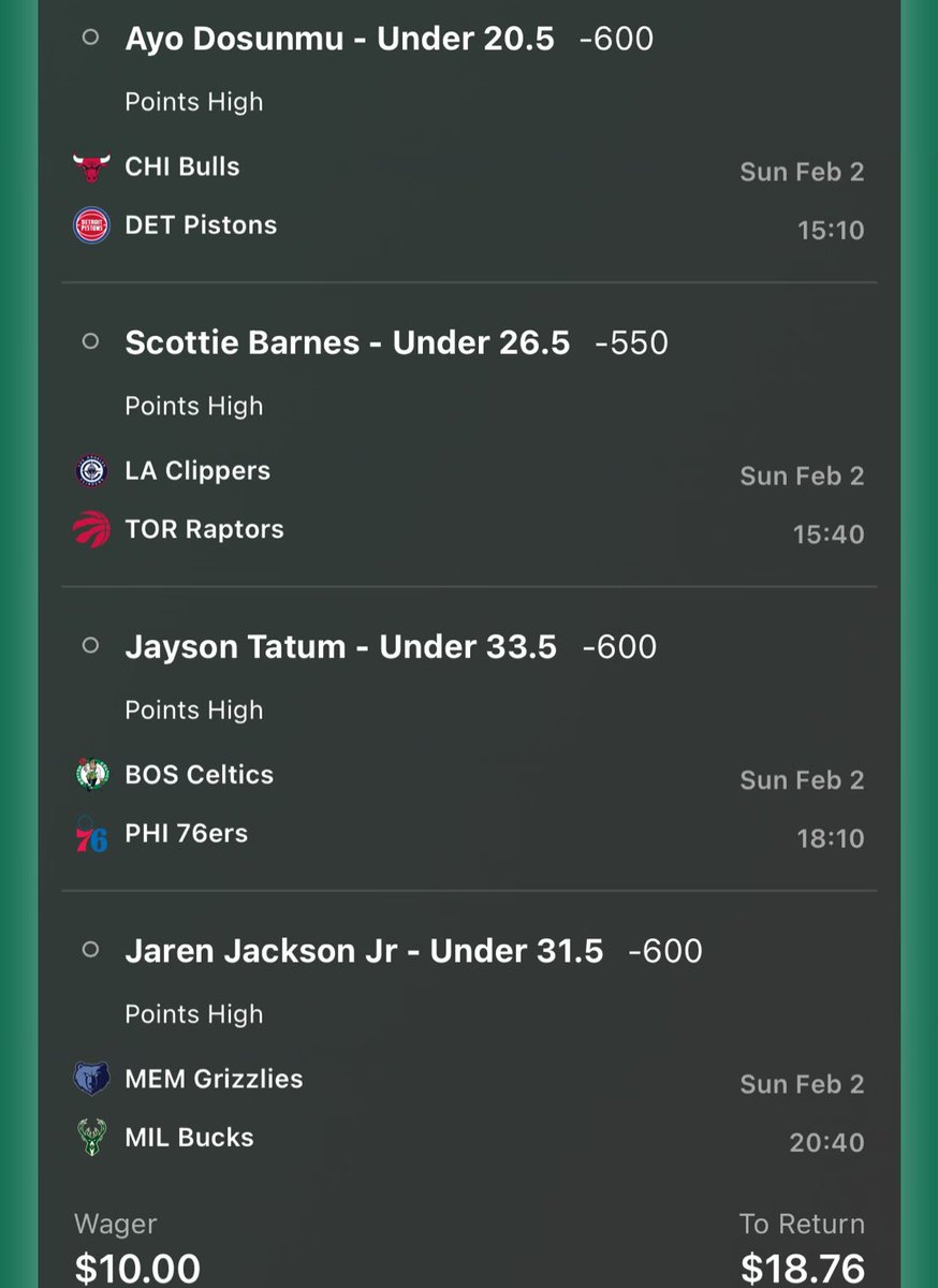 LadderMeUp's tweet image. 🪜Under the Ladder Challenge🪜

Turning $10 —&amp;gt; $1000 using all NBA Unders!

DAY 1 🚀🚀🔮

LOCK THIS IN QUICK. Starts in 25 mins. 

#GamblingX #LadderChallenge