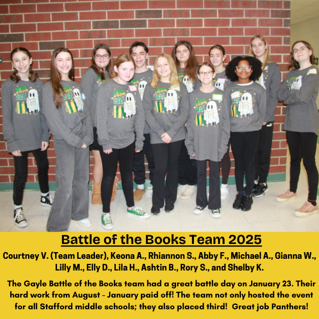 Great work Panthers!! 🥉📚

#GMSpanthers