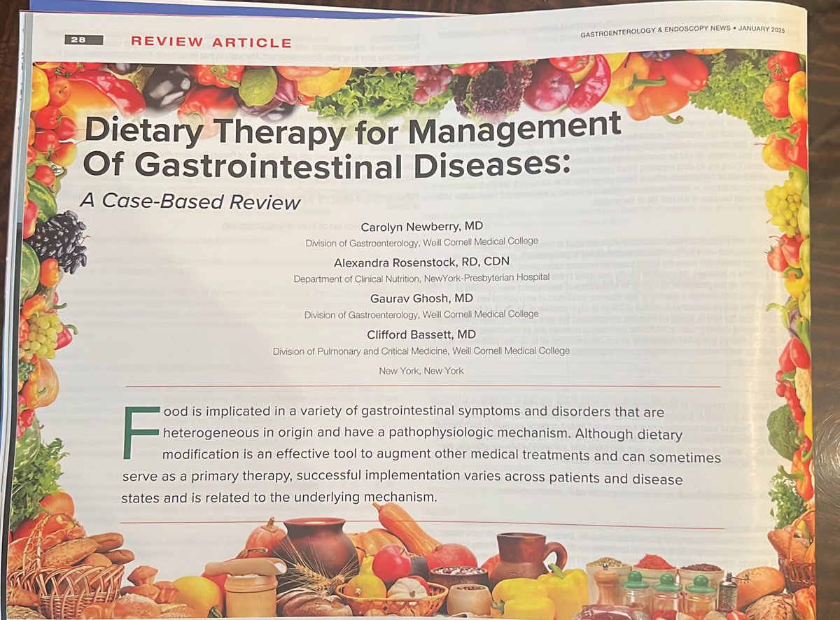 Dr. Schnoll Sussman (@feliceschnoll) on Twitter photo Sunday morning is spent catching up reading the literature and what a delight to find this informative article by our <a href="/WCMDeptofMed/">Weill Department of Medicine</a> <a href="/nyphospital/">NewYork-Presbyterian</a> #DIGEST program colleagues on the role of dietary therapy in the management of GI disease <a href="/CNewberryMD/">Carolyn Newberry MD</a> #foodismedicine Sunday morning is spent catching up reading the literature and what a delight to find this informative article by our <a href="/WCMDeptofMed/">Weill Department of Medicine</a> <a href="/nyphospital/">NewYork-Presbyterian</a> #DIGEST program colleagues on the role of dietary therapy in the management of GI disease <a href="/CNewberryMD/">Carolyn Newberry MD</a> #foodismedicine