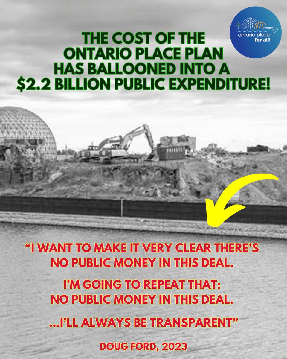 In light of the tariffs and all the other urgent priorities Ontario has, spending $2.2 billion on a foreign MegaSpa has never felt more wrong! Vote for a party who will cease the lease! Visit ontarioplaceforall.com/vote